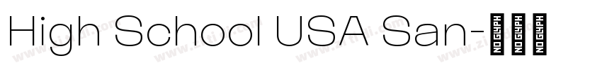 High School USA San字体转换
